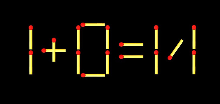 Thử tài IQ: Di chuyển một que diêm để 1+0=17 thành phép tính đúng - Ảnh 1.