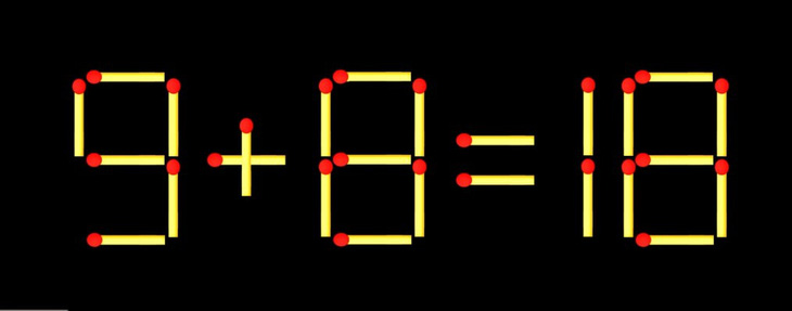 Thử tài IQ: Di chuyển hai que diêm để 3+18=7 thành phép tính đúng - Ảnh 3.