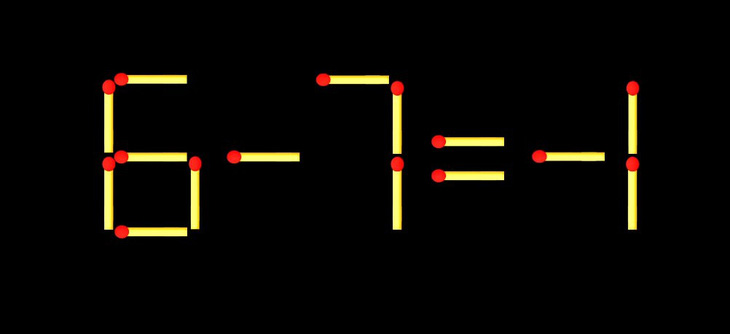 Thử tài IQ: Di chuyển hai que diêm để 6-7=7 thành phép tính đúng - Ảnh 1.