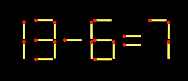 Thử tài IQ: Di chuyển hai que diêm để 6-7=7 thành phép tính đúng - Ảnh 1.