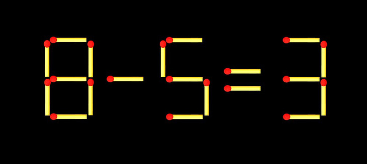 Thử tài IQ: Di chuyển hai que diêm để 8+12=6 thành phép tính đúng - Ảnh 1.