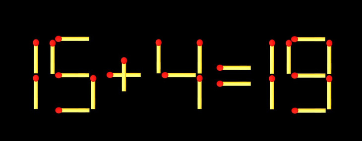 Thử tài IQ: Di chuyển một que diêm để 8+19=5 thành phép tính đúng - Ảnh 1.