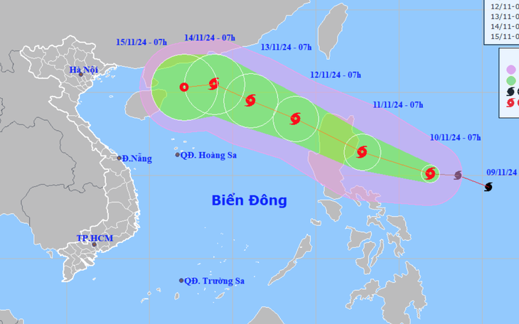 Bão Toraji sắp vào Biển Đông, tác động thế nào đến bão Yinxing? - Ảnh 2.