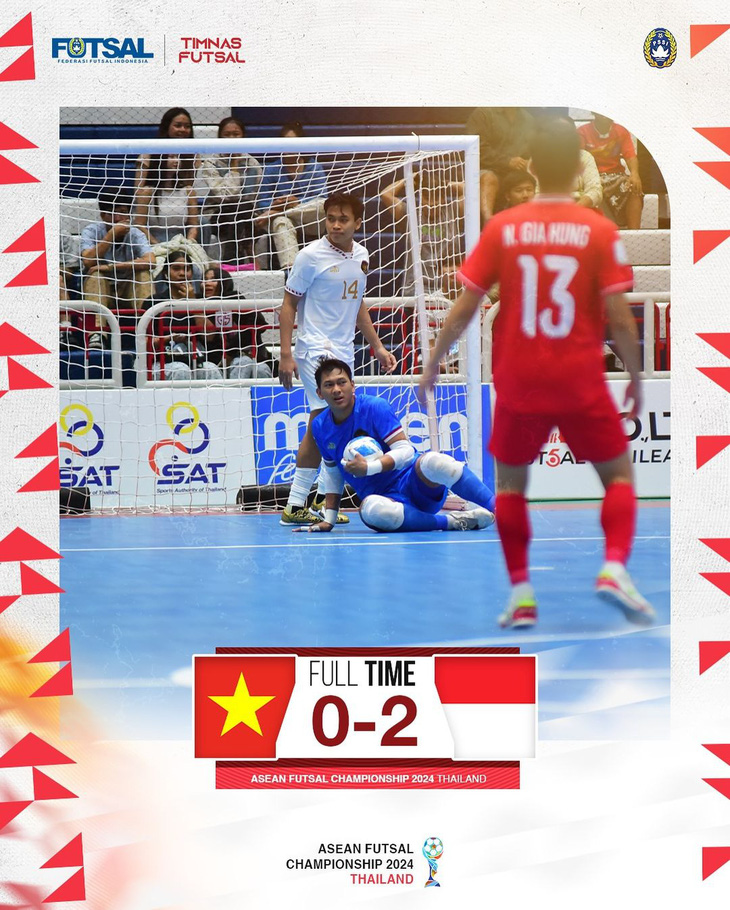 Thua Indonesia 0-2, tuyển futsal Việt Nam chưa thể làm nên lịch sử - Ảnh 1.