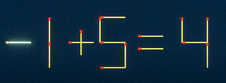 Thử tài IQ: Di chuyển một que diêm để 1+9=4 thành phép tính đúng - Ảnh 1.