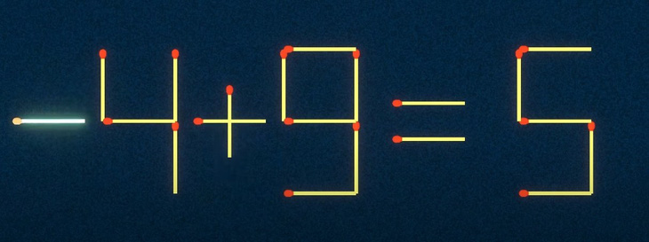 Thử tài IQ: Di chuyển một que diêm để 4+8=5 thành phép tính đúng - Ảnh 1.