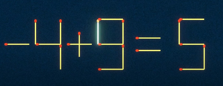 Thử tài IQ: Di chuyển một que diêm để 4+8=5 thành phép tính đúng - Ảnh 1.