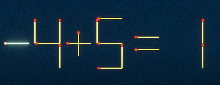 Thử tài IQ: Di chuyển một que diêm để 4+5=7 thành phép tính đúng - Ảnh 1.