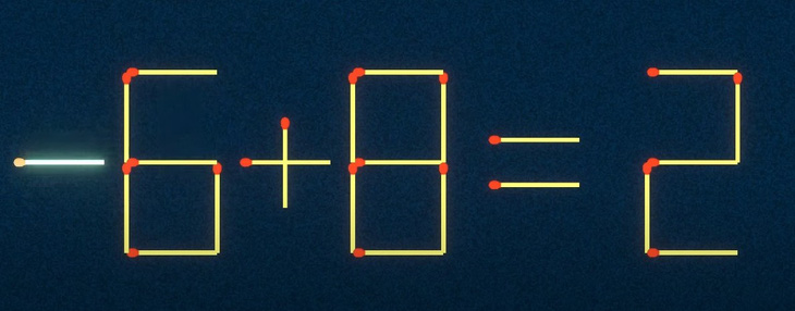 Thử tài IQ: Di chuyển một que diêm để 8+8=2 thành phép tính đúng - Ảnh 1.