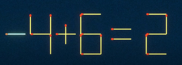 Thử tài IQ: Di chuyển một que diêm để 4+8=2 thành phép tính đúng - Ảnh 1.