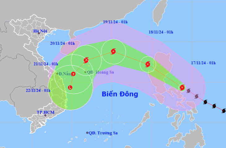 Siêu bão Man-yi vào Biển Đông trong 24 giờ tới - Ảnh 1.