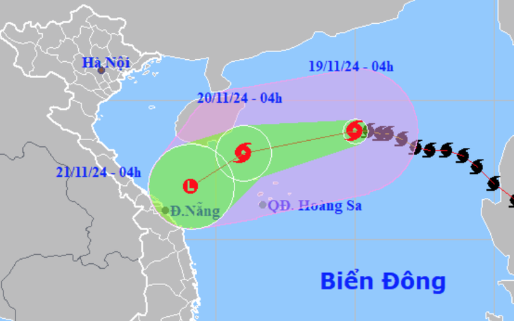 Thời tiết hôm nay 20-11: Bão số 7 suy yếu thành áp thấp nhiệt đới gần vịnh Bắc Bộ - Ảnh 2.