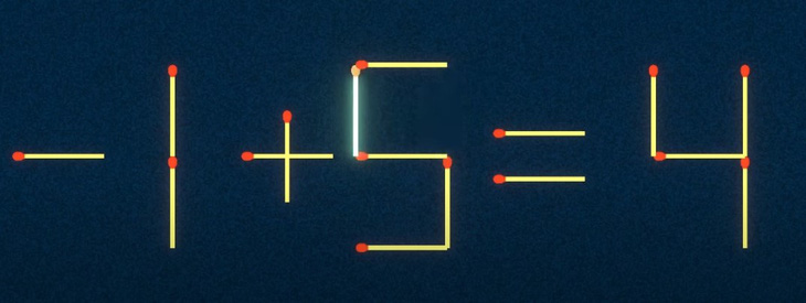 Thử tài IQ: Di chuyển một que diêm để -5-4=5 thành phép tính đúng - Ảnh 1.