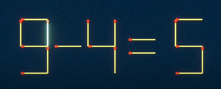 Thử tài IQ: Di chuyển một que diêm để -5-4=5 thành phép tính đúng - Ảnh 1.