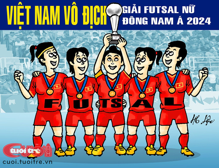 Futsal nữ Việt Nam vô địch Đông Nam Á, HLV Thái Lan cũng chúc mừng - Ảnh 1.