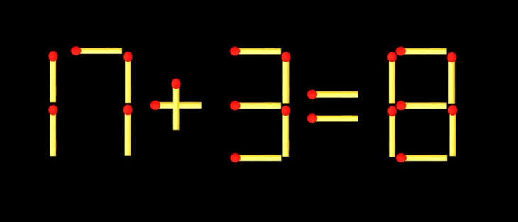 Thử tài IQ: Di chuyển một que diêm để 1+0=17 thành phép tính đúng - Ảnh 2.