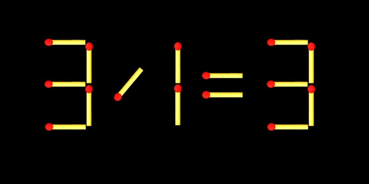 Thử tài IQ: Di chuyển một que diêm để 3-1=3 thành phép tính đúng - Ảnh 1.