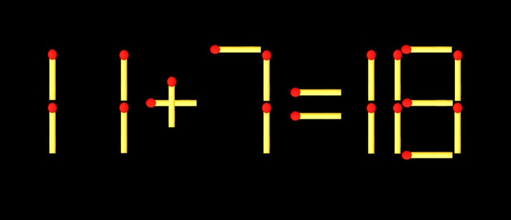 Thử tài IQ: Di chuyển một que diêm để 1+0=17 thành phép tính đúng - Ảnh 1.