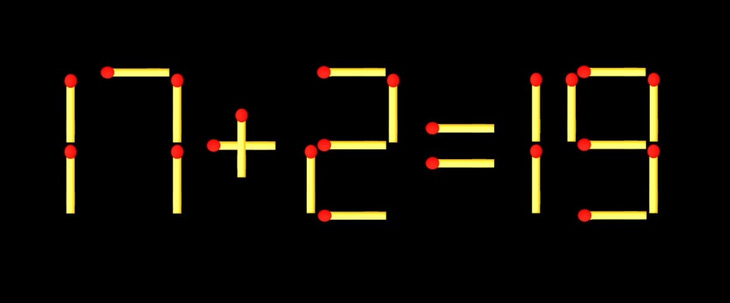 Thử tài IQ: Di chuyển một que diêm để 7+14=13 thành phép tính đúng - Ảnh 1.