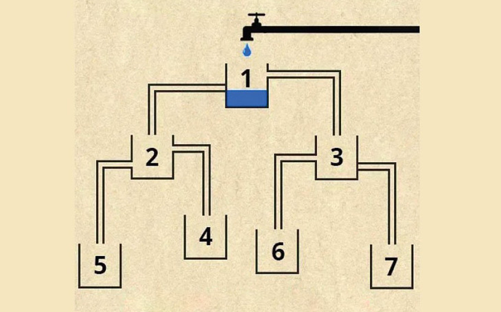 Chiếc ly nào đầy nước trước tiên? - Ảnh 3.