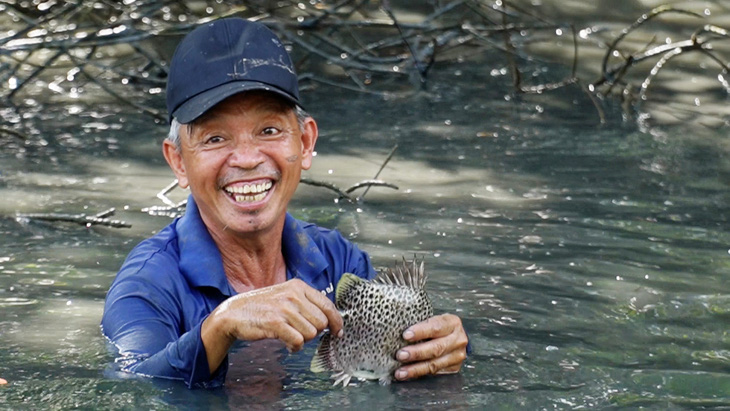 Dỡ chà bắt cá nâu, cách làm du lịch độc đáo của nông dân Cà Mau - Ảnh 1.