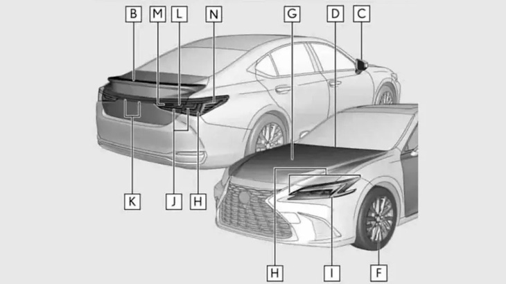 Rò rỉ ảnh Lexus ES mới trên đường vận chuyển - Ảnh 3.