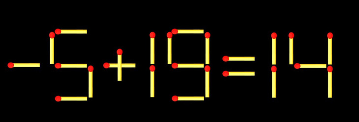 Thử tài IQ: Di chuyển một que diêm để 6+19=14 thành phép tính đúng - Ảnh 1.