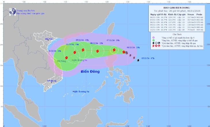 Bão Yinxing mạnh lên cấp 14, giật cấp 17, các tỉnh ven biển thông báo ngay cho tàu thuyền - Ảnh 3.
