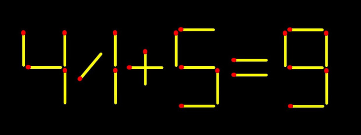 Thử tài IQ: Di chuyển một que diêm để 47+5=9 thành phép tính đúng - Ảnh 1.