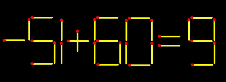 Thử tài IQ: Di chuyển một que diêm để 47+5=9 thành phép tính đúng - Ảnh 1.