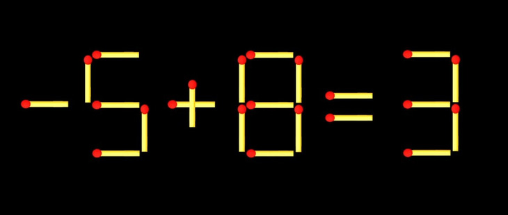 Thử tài IQ: Di chuyển một que diêm để 6+8=3 thành phép tính đúng - Ảnh 1.