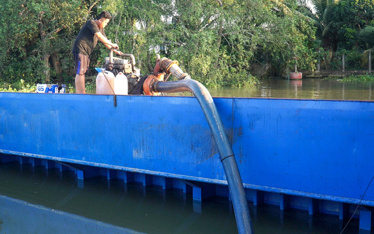 Mặn tăng nhanh bất thường, nhà vườn Bến Tre không kịp trở tay - Ảnh 4.