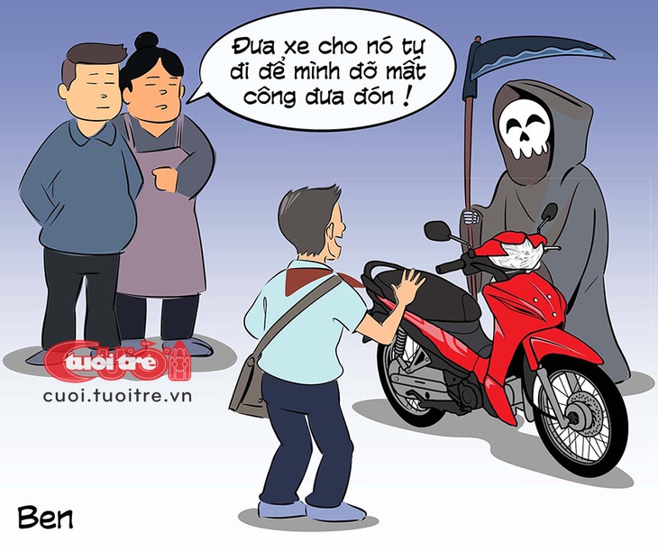 Giao xe máy cho con: Tiện nhưng không lợi - Ảnh 1.