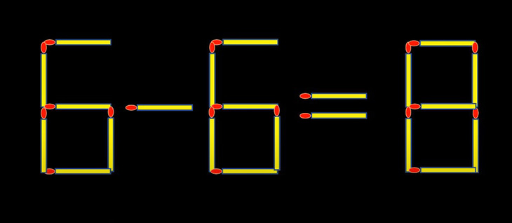 Thử tài IQ: Di chuyển một que diêm để 6-6=8 thành phép tính đúng - Ảnh 1.