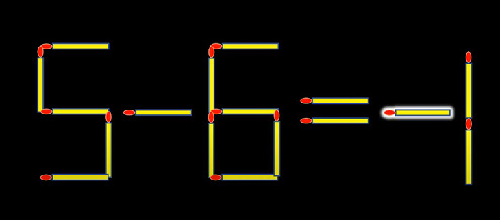 Thử tài IQ: Di chuyển một que diêm để 9-6=1 thành phép tính đúng - Ảnh 1.