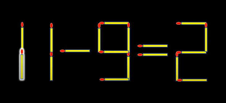 Thử tài IQ: Di chuyển một que diêm để 4-9=2 thành phép tính đúng - Ảnh 1.