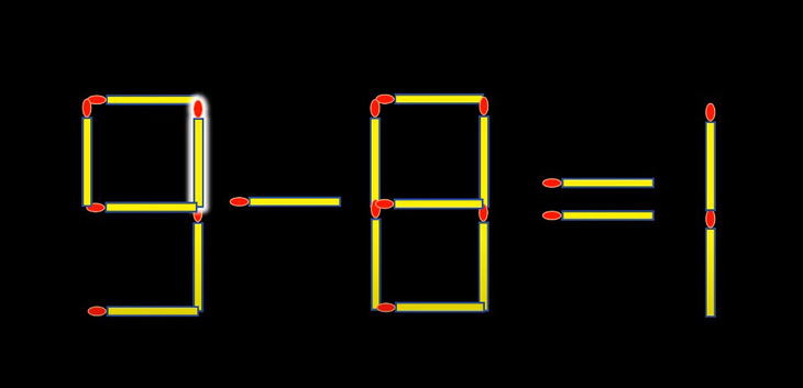 Thử tài IQ: Di chuyển một que diêm để 4-9=2 thành phép tính đúng - Ảnh 1.