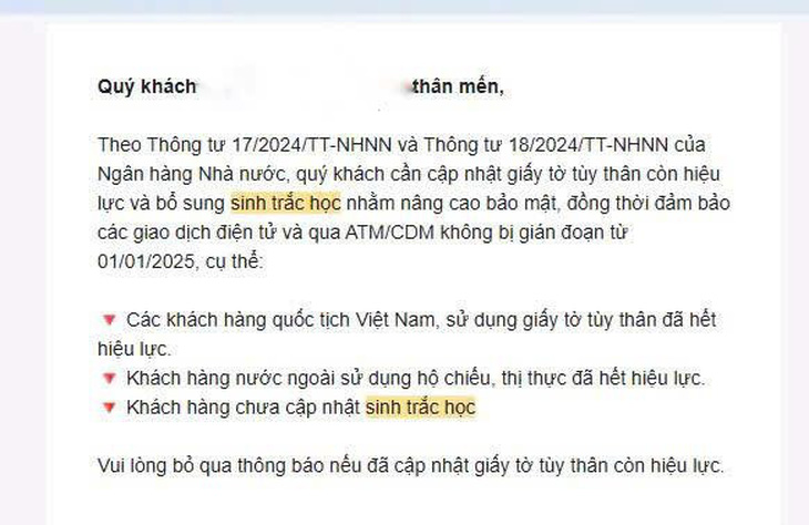 Ba trường hợp sẽ bị khóa tài khoản, dừng giao dịch trực tuyến từ ngày 1-1-2025 - Ảnh 1.