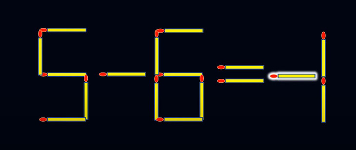 Thử tài IQ: Di chuyển một que diêm để 6-6=1 thành phép tính đúng - Ảnh 1.