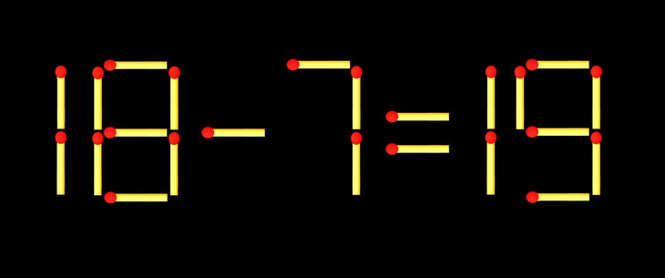 Thử tài IQ: Di chuyển một que diêm để 18-7=19 thành phép tính đúng - Ảnh 1.