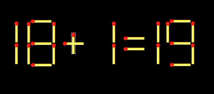 Thử tài IQ: Di chuyển một que diêm để 18-7=19 thành phép tính đúng - Ảnh 1.