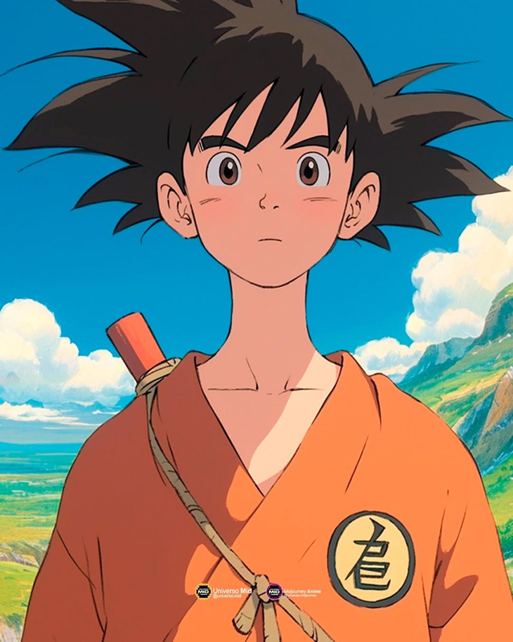 Khi dàn diễn viên Dragon Ball hóa thân theo phong cách Ghibli - Ảnh 1.