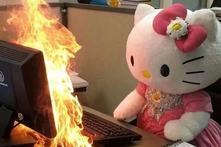 Meme 'Hello Kitty nổi loạn': người đồng cảm, người 'nổi khùng' - Ảnh 2.