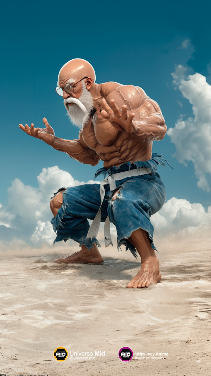 Master Roshi cực ngầu trong phiên bản live-action được tái hiện bằng AI - Ảnh 4.