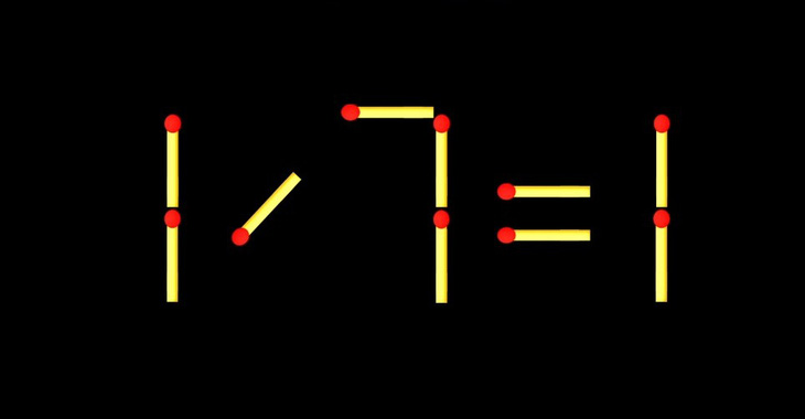 Thử tài IQ: Di chuyển một que diêm để 1/7=1 thành phép tính đúng - Ảnh 1.