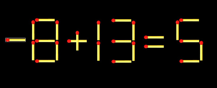 Thử tài IQ: Di chuyển một que diêm để 8+13=6 thành phép tính đúng - Ảnh 1.