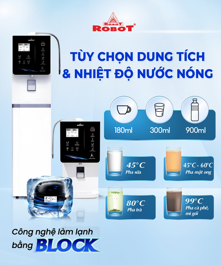 Những tiện ích của máy lọc nước điện giải - nóng thông minh - lạnh ROBOT - Ảnh 2.