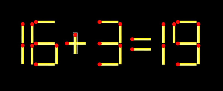 Thử tài IQ: Di chuyển một que diêm để 8+13=4 thành phép tính đúng - Ảnh 1.