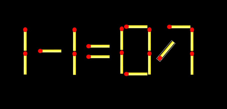 Thử tài IQ: Di chuyển một que diêm để 1-1=87 thành phép tính đúng - Ảnh 1.