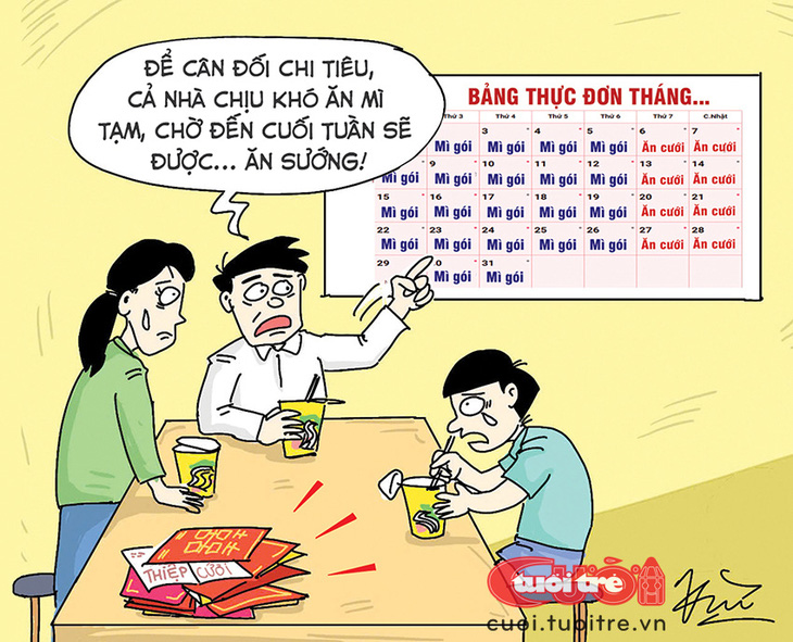 Cơm gia đình trong mùa cưới: Đầu tuần cầm hơi, cuối tuần ăn chơi - Ảnh 1.